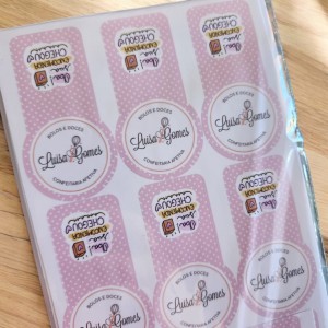 Adesivo Lacre Papel Fotográfico Adesivo 9x4,5cm   Recorte eletrônico 