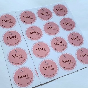 Adesivo Redondo ou Quadrado Papel Fotográfico Adesivo 4cm   Recorte eletrônico 